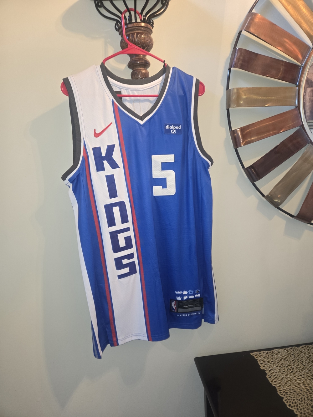 Sacramento Kings #5 Blue/White Jersey